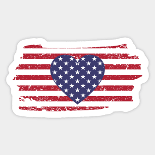 USA flag in star design for 4th July Sticker